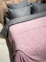 Махрове простирадло-покривало Gulcan Ester lilac євро 200X220 бавовна - Зображення 3