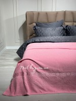 Махрове простирадло-покривало Gulcan Lively pink євро 200X220 бавовна - Зображення 5