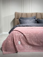 Махрове простирадло-покривало Gulcan Lovely pink євро 200X220 бавовна - Зображення 4