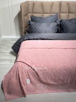 Махрове простирадло-покривало Gulcan Lovely pink євро 200X220 бавовна