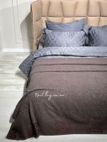Махрове простирадло-покривало Gulcan Lovely brown євро 200X220 бавовна - Зображення 4