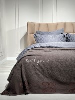 Махрове простирадло-покривало Gulcan Lovely brown євро 200X220 бавовна