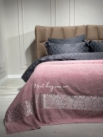 Махрове простирадло-покривало LuiSa Pink rose євро 200X220 бавовна - Зображення 4