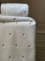 Махровий рушник для обличчя Cestepe Kalpli Nakisli white-pink 50х90 Туреччина - Зображення 2