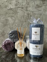 Сатинове простирадло на резинці 180х200+28см Diamond Saten fitted sheet navy з наволочками - Зображення 2