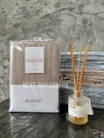 Простирадло сатинове Maison D'or Satin led bed sheet beige 240х260см з наволочками - Зображення 2