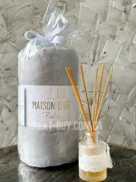 Простирадло махрове на резинці 180х200+28см Maison D'or Terry Fitted sheet grey з наволочками