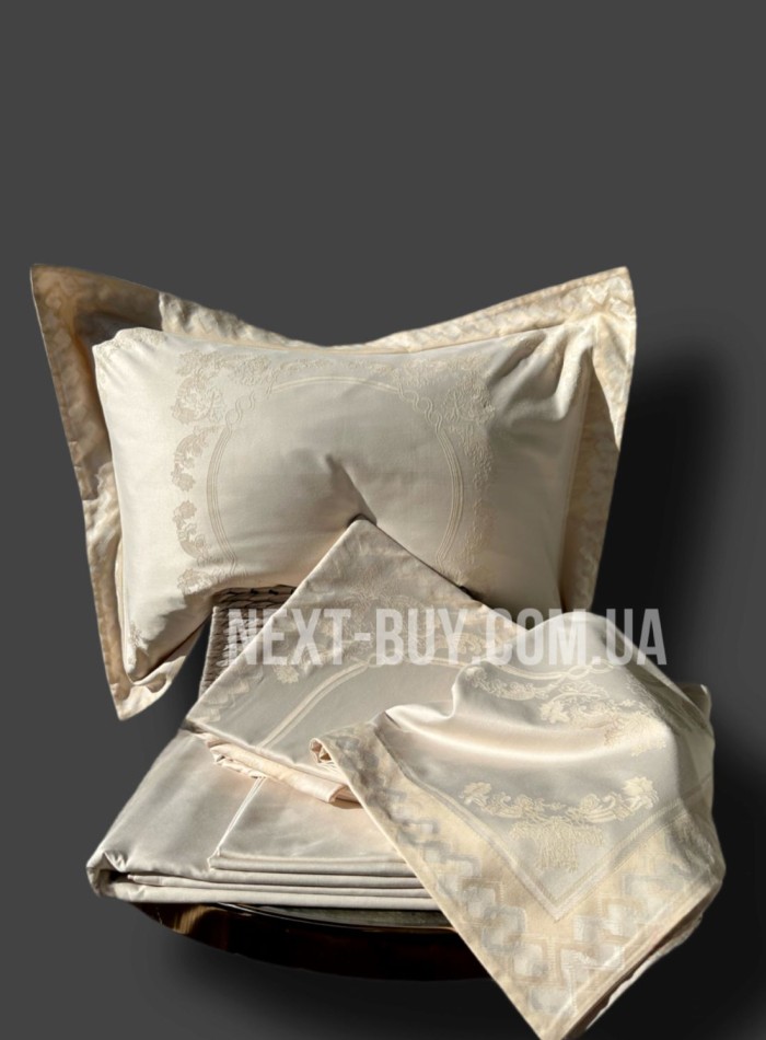 Постільна білизна Maison D'or Tom Ross Ecru&Beige 200x220см бамбук жаккард - Зображення 2
