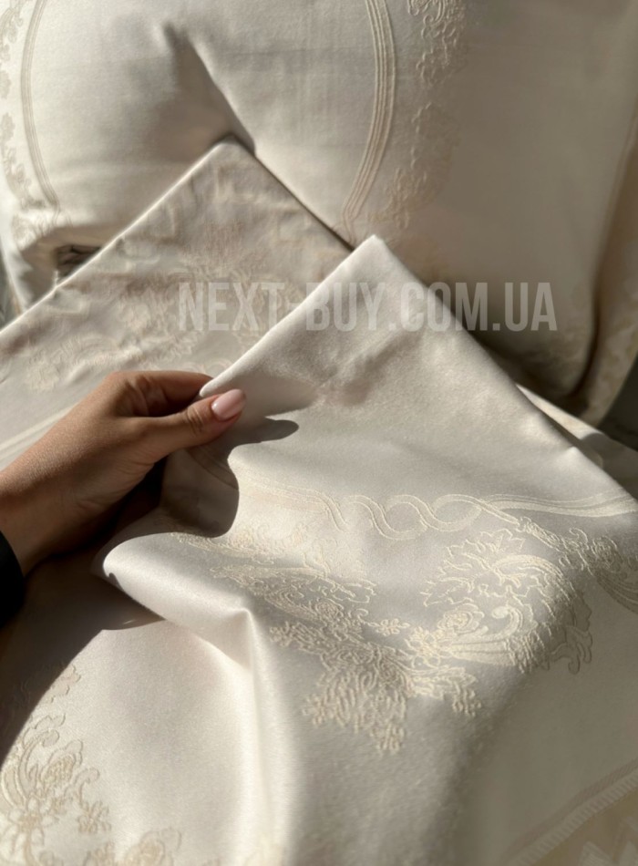 Постільна білизна Maison D'or Tom Ross Ecru&Beige 200x220см бамбук жаккард - Зображення 3
