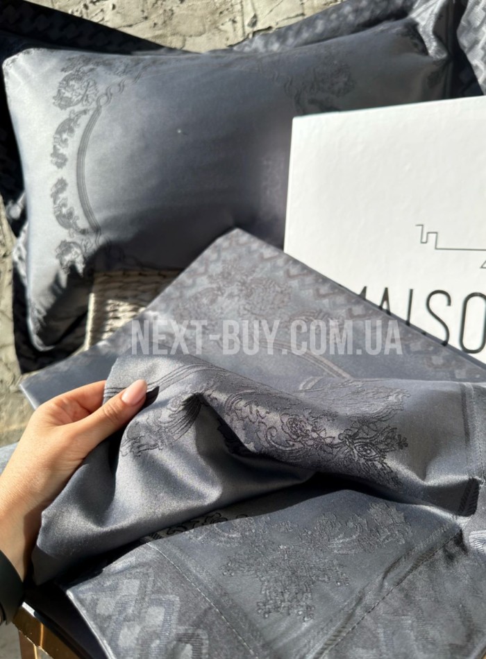 Постельное белье Maison D'or Tom Ross Grey&Black 200x220см бамбук жаккард — изображение 3