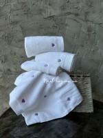 Maison D'or Micro Cotton Soft Embroidery набір бавовняних рушників 4шт white-lilac