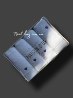 Maison D'or Micro Cotton Soft Embroidery набір бавовняних рушників 4шт white-lilac - Зображення 3