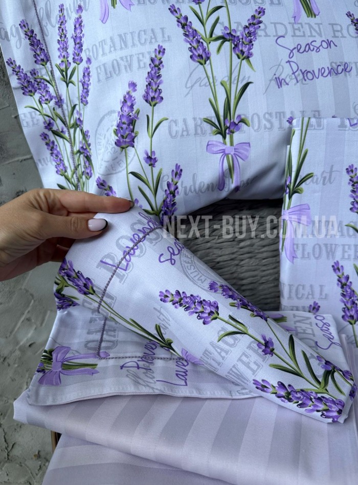 Maison D'or Lavander Lilac постільна білизна євро 200х220 сатин - Зображення 2