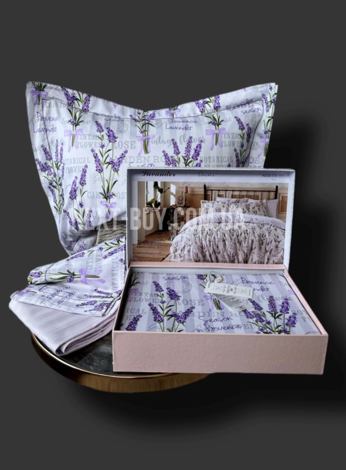 Maison D'or Lavander Lilac постільна білизна євро 200х220 сатин - Зображення 4