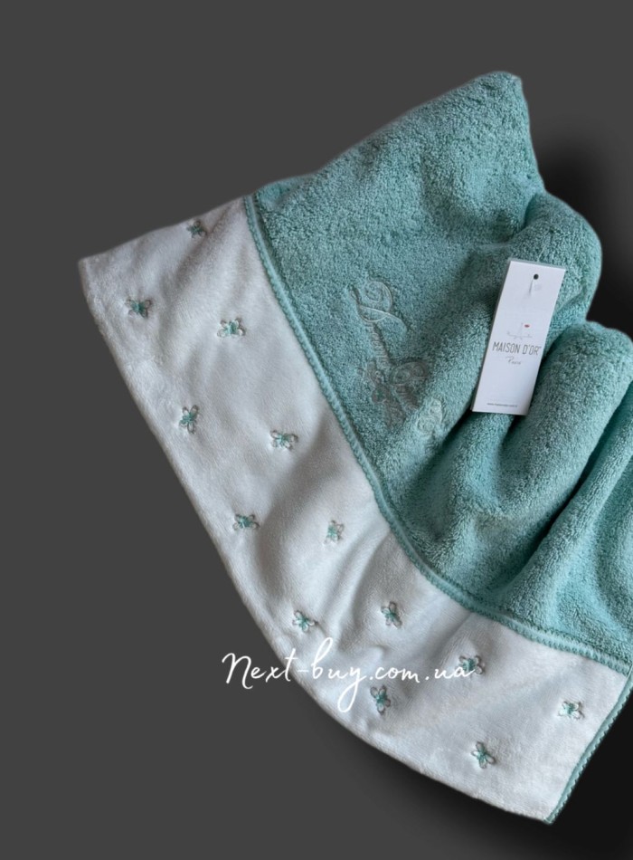 Maison D`or Lavoine Butterfly махровое полотенце для сауны 85х150 голубое — изображение 2