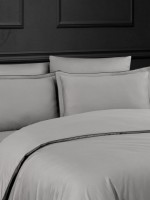Постельное белье Lucca ash La Romano premium сатин полуторный 160х220 — изображение 3