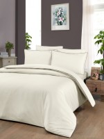 Постельное белье Lucca cream La Romano premium сатин полуторный 160х220
