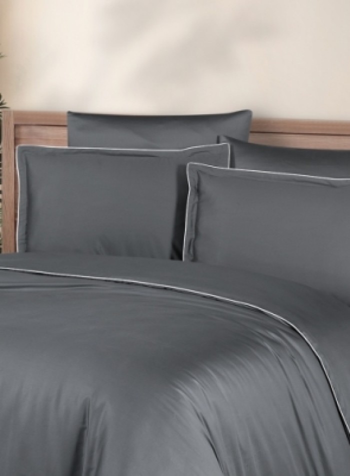 Постельное белье Lucca grey La Romano premium сатин полуторный 160х220 — изображение 3