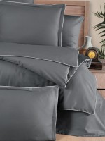 Постельное белье Lucca grey La Romano premium сатин полуторный 160х220 — изображение 2
