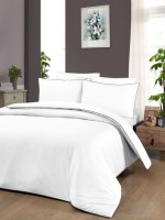 Постельное белье Lucca white La Romano premium сатин полуторный 160х220
