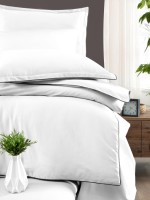 Постельное белье Lucca white La Romano premium сатин полуторный 160х220 — изображение 2