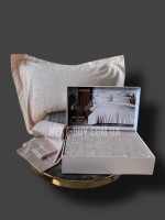 Постільна білизна Maison D'or Annabella beige 200x220см сатин жакард - Зображення 3