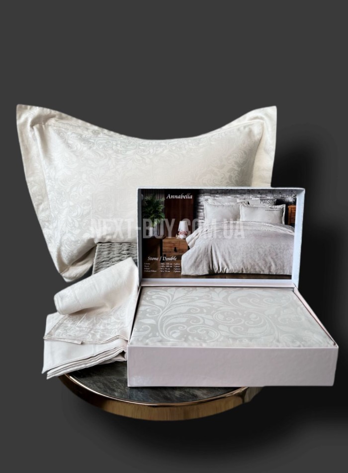 Постельное белье Maison D'or Annabella stone 200x220см сатин жаккард — изображение 3