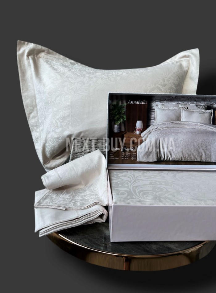 Постельное белье Maison D'or Annabella stone 200x220см сатин жаккард — изображение 4