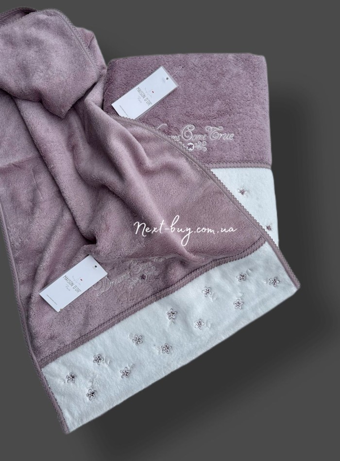 Maison D`or Lavoine Flowers махровий рушник 50х100 фіолетовий - Зображення 4