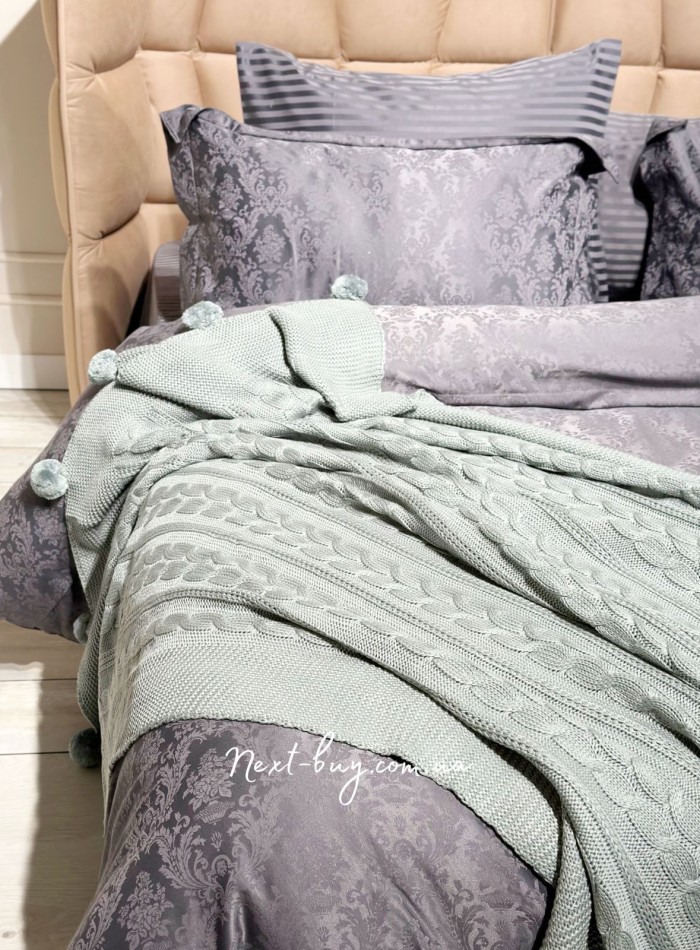 Diamond Mora green в'язаний плед 130х170 Туреччина - Зображення 2