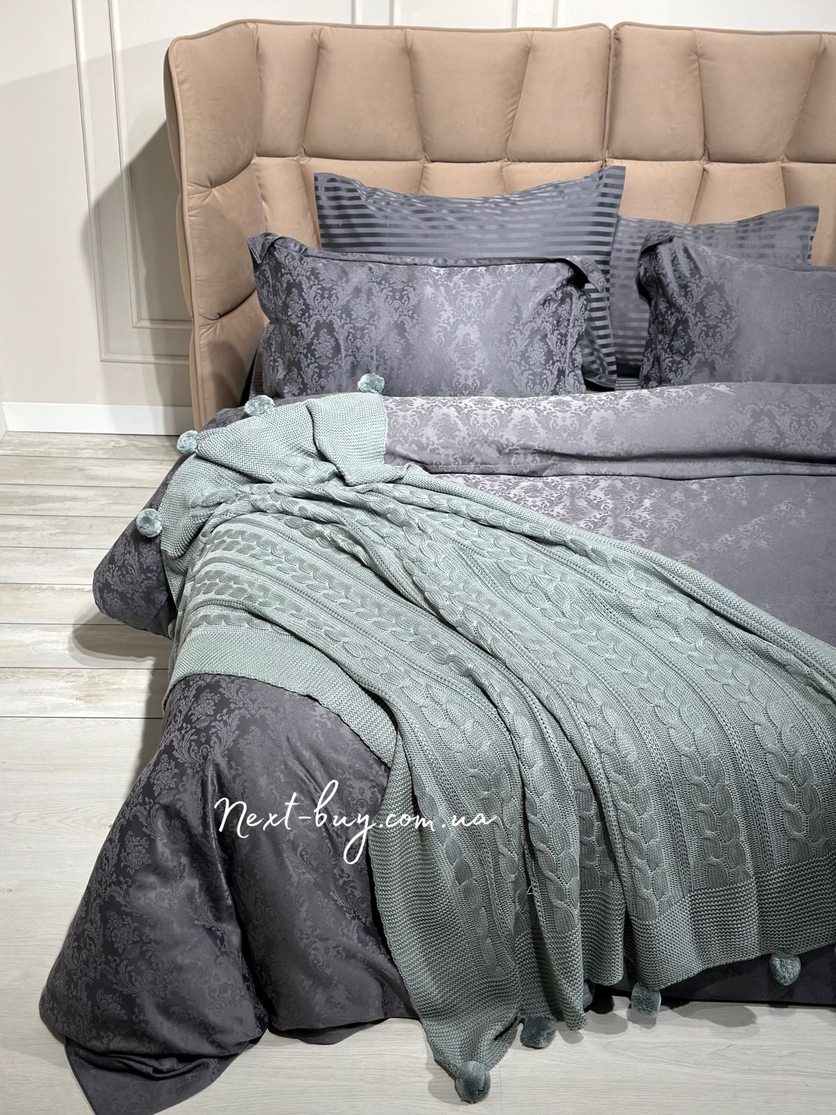 Diamond Mora green в'язаний плед 130х170 Туреччина - Зображення 1