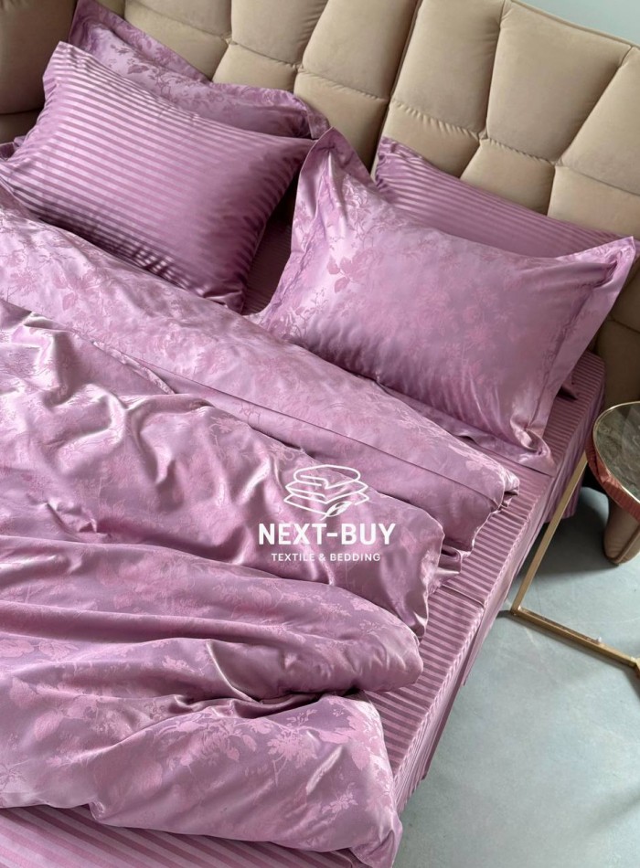 Постільна білизна Maison D'or Ruby Lilac 200x220см бамбук жаккард - Зображення 7
