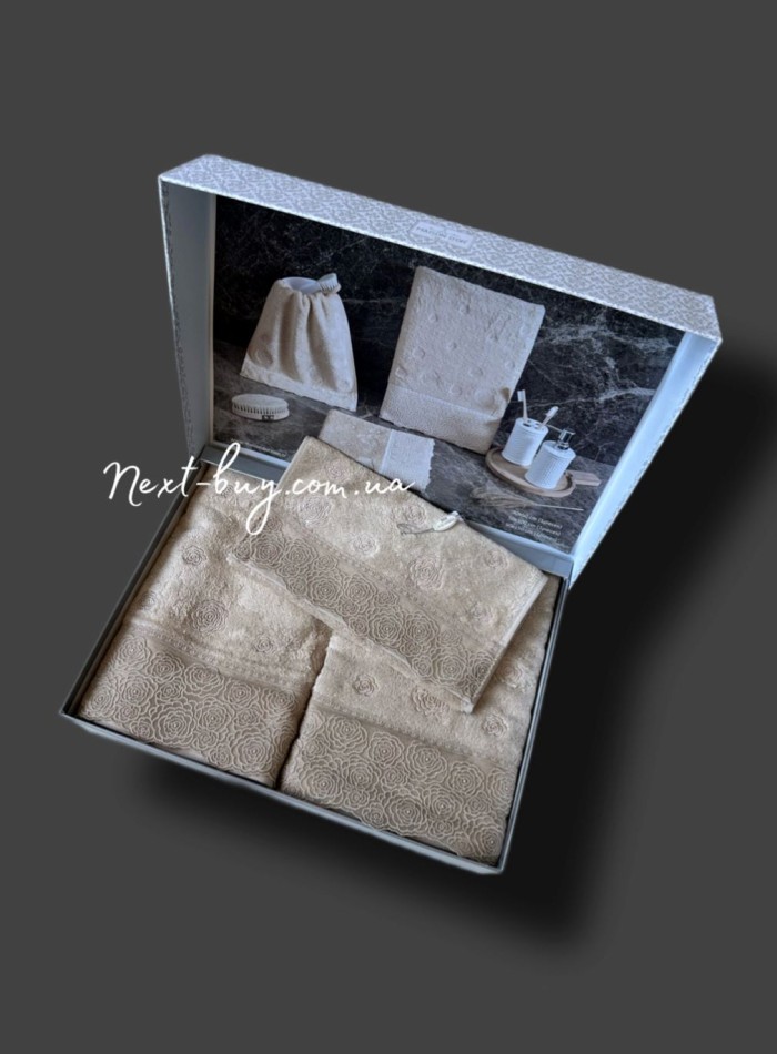 Набор бамбуковых полотенец Maison D'or Roesia Estee beige — изображение 2