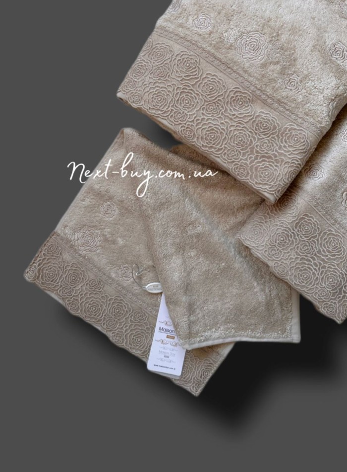 Набор бамбуковых полотенец Maison D'or Roesia Estee beige — изображение 3