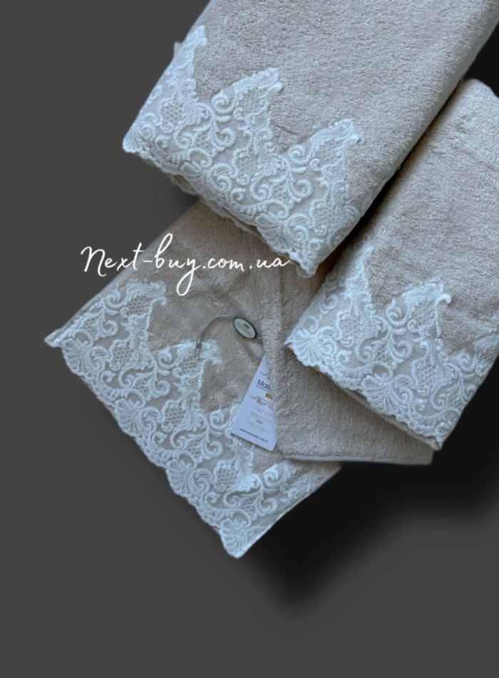 Maison D'or New Trendy Jasmin Cotton набор полотенец хлопок bej-ecru — изображение 5