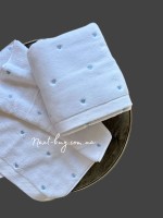 Махровий рушник для бані Cestepe Kalpli Nakisli white-blue 70х140 Туреччина - Зображення 4