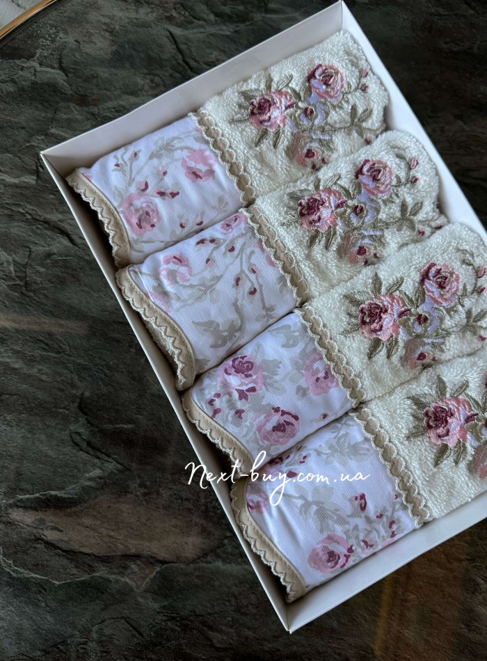 Набор полотенец Maison Dor Lady Roses крем 30х50 4шт. — изображение 2