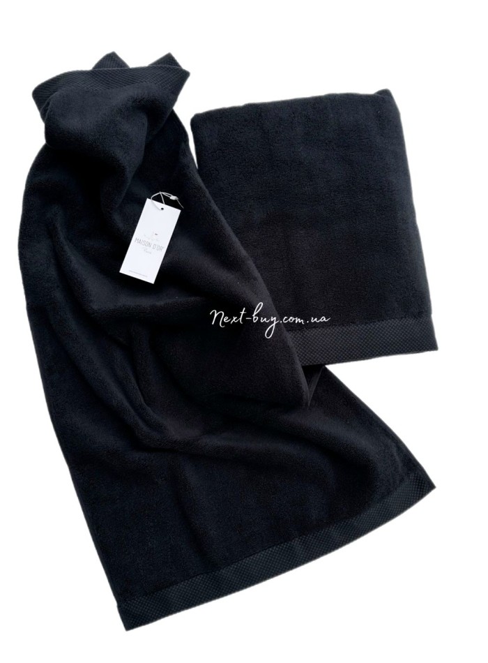 Махровий рушник Maison D'or Artemis 50х100 см black - Зображення 2
