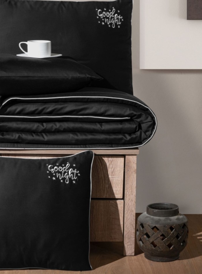 First choice Timeless Black deluxe сатин постельное белье евро 200х220 — изображение 2