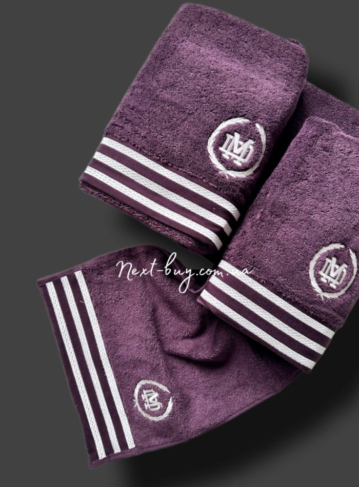 Maison D'or Delon Cotton мужской набор махровых полотенец purple — изображение 3