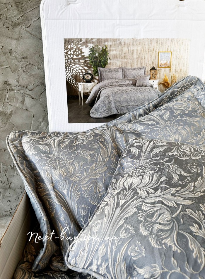 Изысканное покрывало Diamond Emma grey Турция 260x270 — изображение 4