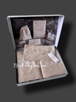Набор бамбуковых полотенец Maison D'or Indila Simone beige — изображение 2