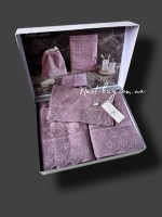 Набір бамбукових рушників Maison D'or Indila Simone lilac - Зображення 3