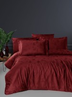 First choice Midas Dark red постельное белье сатин-жаккард евро 200х220