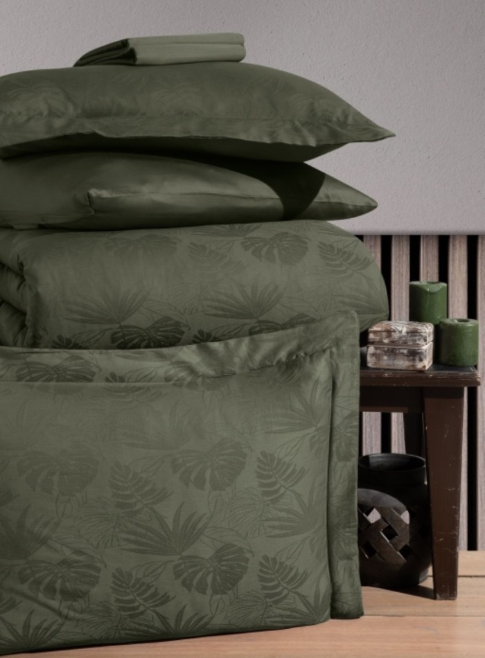 First choice Nichol Dark green постельное белье сатин-жаккард полуторное 160х220 — изображение 2
