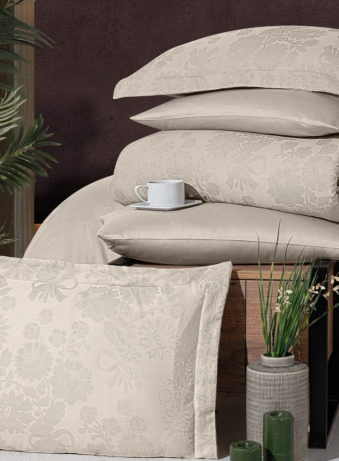 First Choice Herra Cappuccino постільна білизна сатин-жаккард євро 200х220 Туреччина - Зображення 2