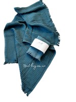 Набор хлопковых, плетенных полотенец Luppura navy blue для бани и лица 70х140 и 50х90