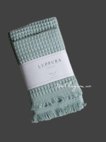 Набор хлопковых, плетенных полотенец Luppura blue для бани и лица 70х140 и 50х90 — изображение 2
