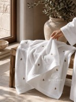 Набір махрових рушників Maison D'or Reve de Papillon white-brown 3шт. бавовна - Зображення 3