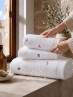 Набір махрових рушників Maison D'or Reve de Papillon white-lilac 3шт. бавовна - Зображення 4
